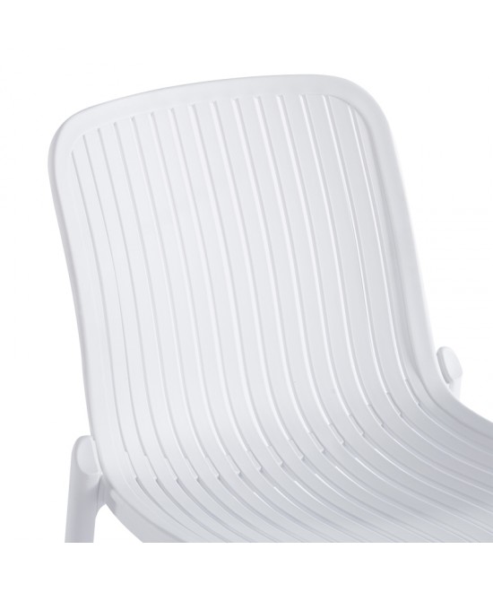 Καρέκλα Teragi στοιβαζόμενη pakoworld pp με UV protection λευκή 58x43.5x82εκ