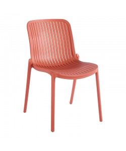 Καρέκλα Teragi στοιβαζόμενη pakoworld pp με UV protection terracotta 58x43.5x82εκ