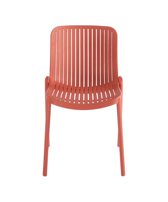 Καρέκλα Teragi στοιβαζόμενη pakoworld pp με UV protection terracotta 58x43.5x82εκ