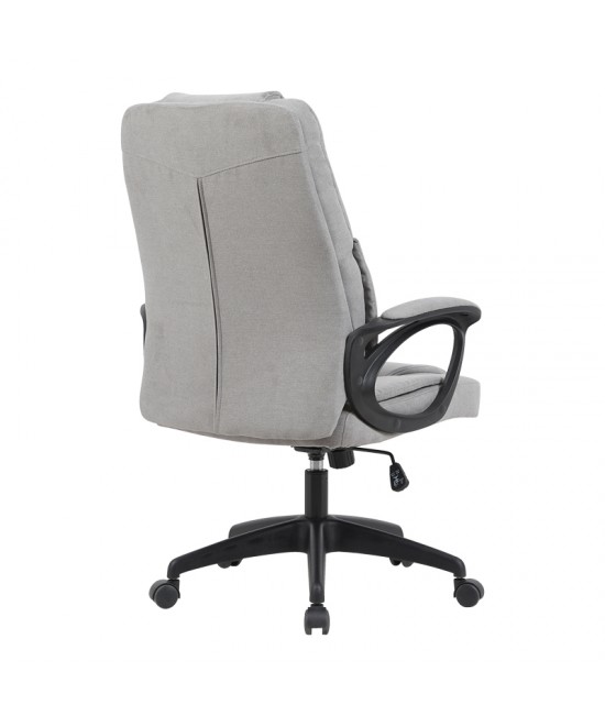 Καρέκλα γραφείου διευθυντή Kamora pakoworld ύφασμα γκρι 66x67x103-111εκ