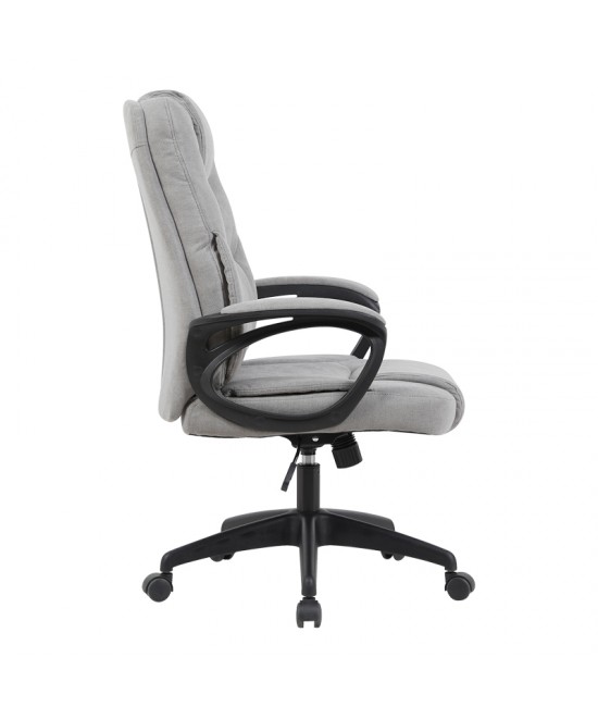 Καρέκλα γραφείου διευθυντή Kamora pakoworld ύφασμα γκρι 66x67x103-111εκ