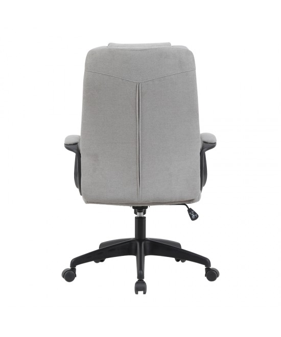 Καρέκλα γραφείου διευθυντή Kamora pakoworld ύφασμα γκρι 66x67x103-111εκ