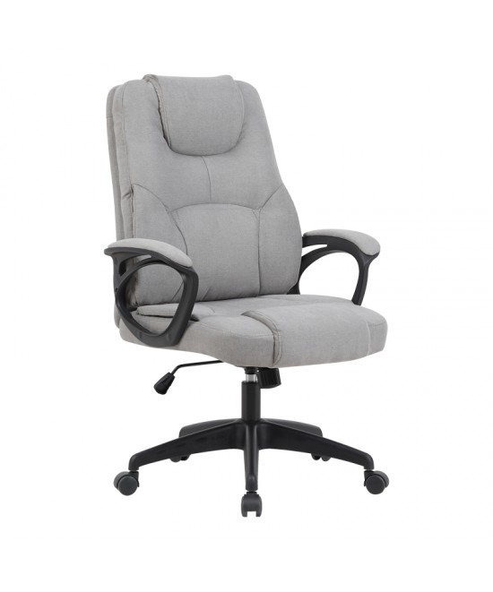 Καρέκλα γραφείου διευθυντή Kamora pakoworld ύφασμα γκρι 66x67x103-111εκ