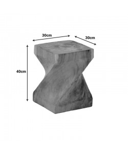 Σκαμπό Twister pakoworld suar ξύλο σε φυσική απόχρωση 30x30x45εκ