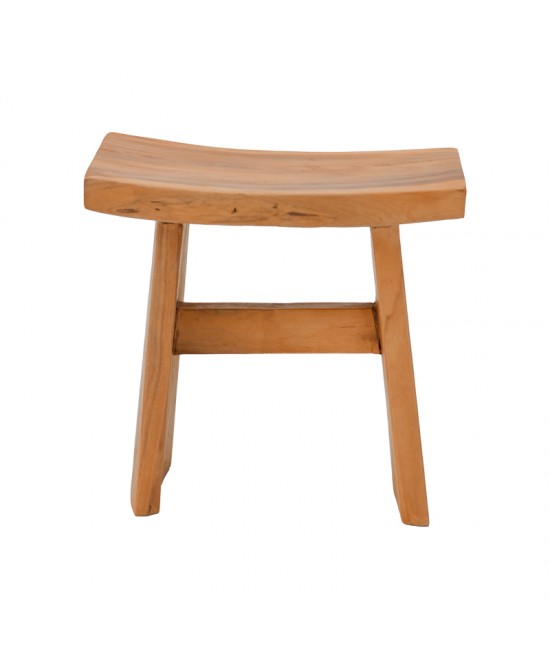 Σκαμπό Borbe pakoworld teak ξύλο σε φυσική απόχρωση 45x28x45εκ