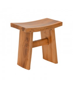 Σκαμπό Borbe pakoworld teak ξύλο σε φυσική απόχρωση 45x28x45εκ