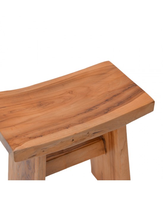 Σκαμπό Borbe pakoworld teak ξύλο σε φυσική απόχρωση 45x28x45εκ