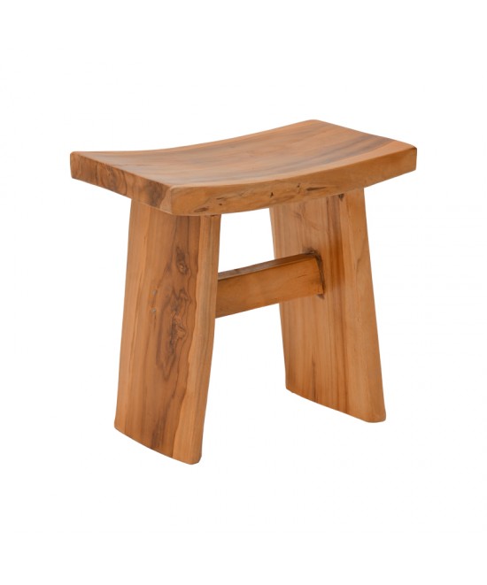 Σκαμπό Borbe pakoworld teak ξύλο σε φυσική απόχρωση 45x28x45εκ
