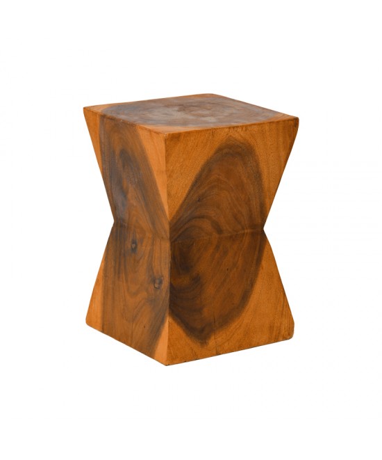 Σκαμπό Clepsydra pakoworld suar ξύλο σε φυσική απόχρωση 31x31x45εκ Σκαμπό Clepsydra pakoworld suar ξύλο σε φυσική απόχρωση 31x31x45εκ