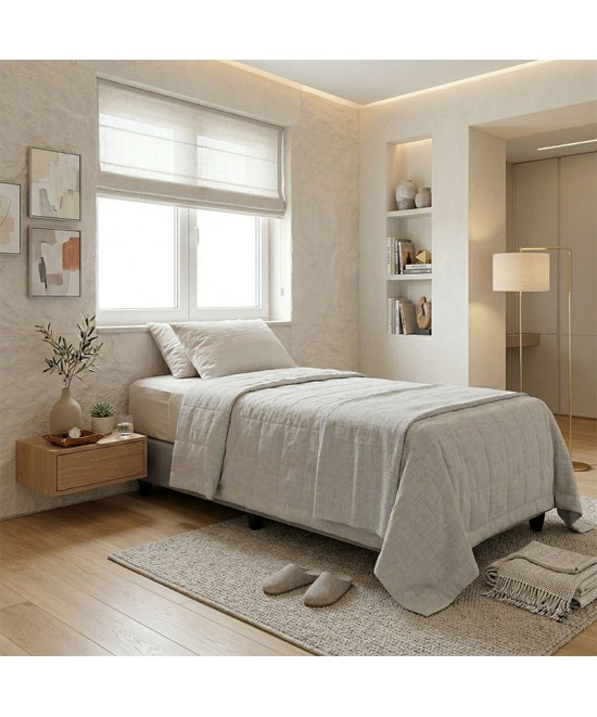 Κρεβάτι μονό Υπόστρωμα Pakda pakoworld ανθρακί βελούδο 90x200εκ