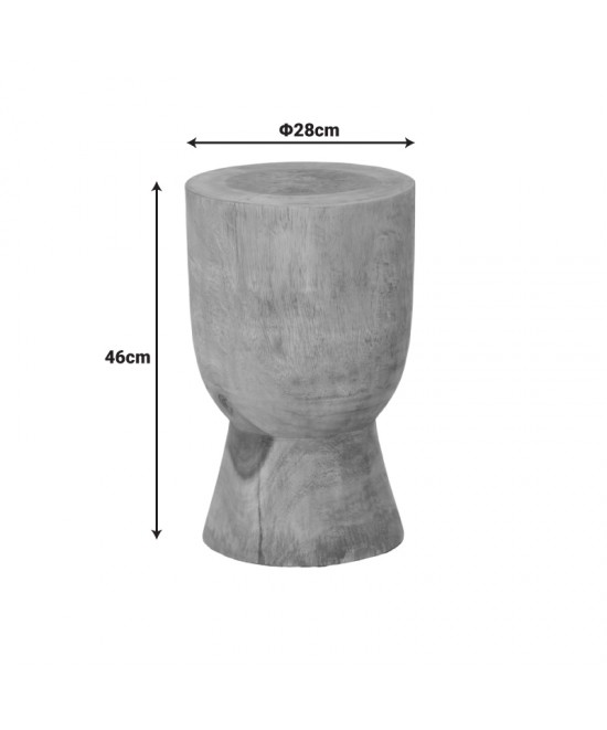 Σκαμπό Koa pakoworld suar ξύλο σε φυσική απόχρωση Φ28x46εκ