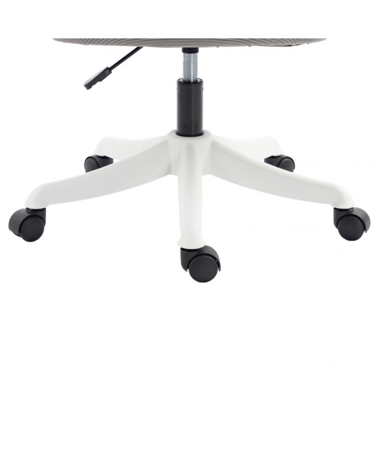 Καρέκλα γραφείου διευθυντή Exeter pakoworld λευκή - mesh γκρι 50x58x119-129εκ