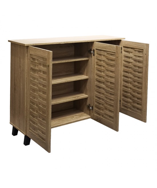 Παπουτσοθήκη-ντουλάπι Mantam pakoworld 16 ζεύγων sonoma 115.5x34x87εκ