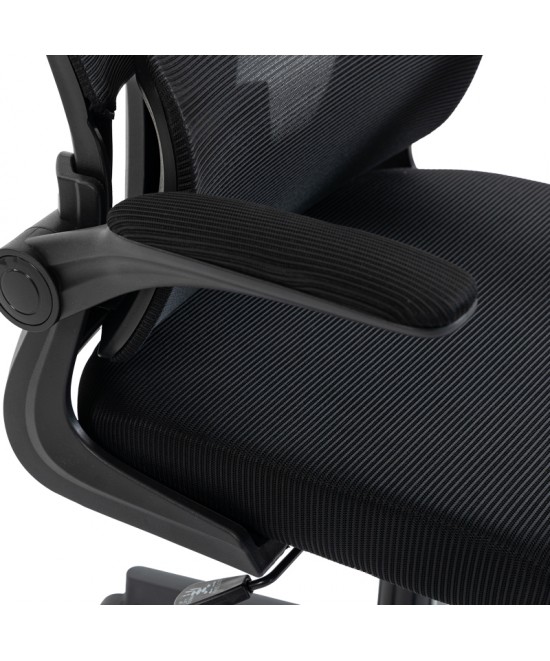 Καρέκλα γραφείου διευθυντή Mainz pakoworld mesh χρώμα μαύρο 50x60x112-122εκ