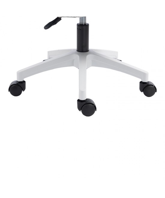 Καρέκλα γραφείου Plymot pakoworld λευκή - mesh γκρι 48x58x112-122εκ