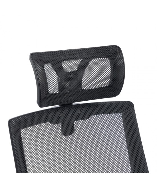 Καρέκλα γραφείου Plymot pakoworld mesh χρώμα μαύρο 48x58x112-122εκ