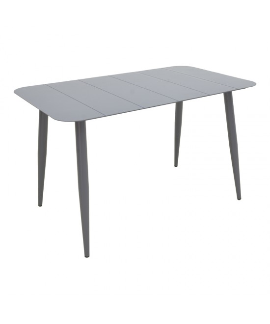 Τραπεζαρία Heven Vista pakoworld σετ 5τεμ ανθρακί αλουμίνιο 150x80x72εκ