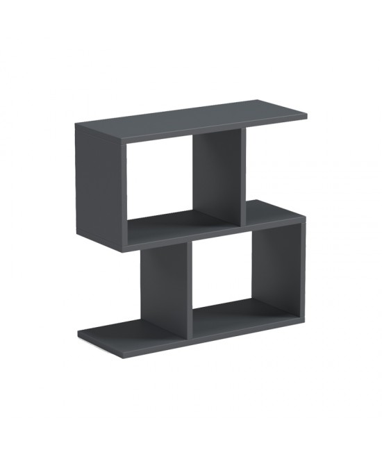 Βοηθητικό τραπέζι-βιβλιοθήκη Wesmol pakoworld ανθρακί 50x20x50εκ