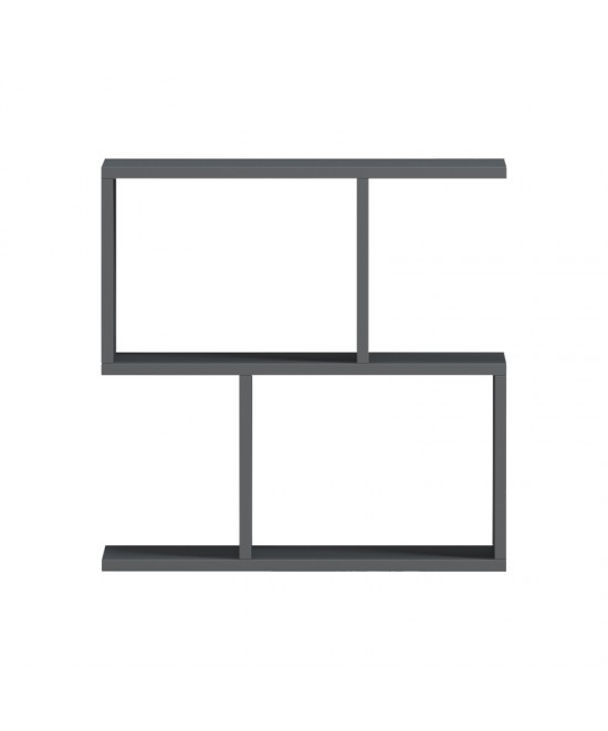 Βοηθητικό τραπέζι-βιβλιοθήκη Wesmol pakoworld ανθρακί 50x20x50εκ