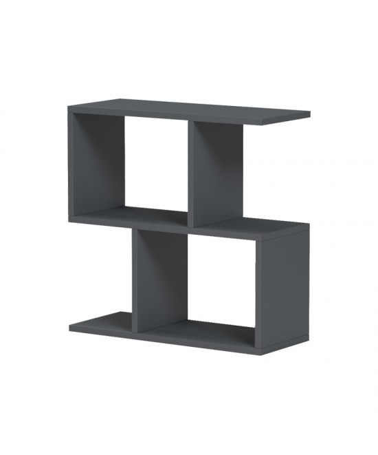 Βοηθητικό τραπέζι-βιβλιοθήκη Wesmol pakoworld ανθρακί 50x20x50εκ