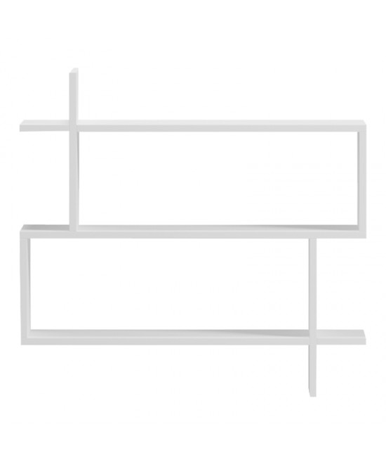 Ραφιέρα τοίχου Paralel pakoworld λευκό 70x22x65,5εκ