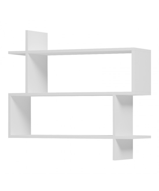 Ραφιέρα τοίχου Paralel pakoworld λευκό 70x22x65,5εκ