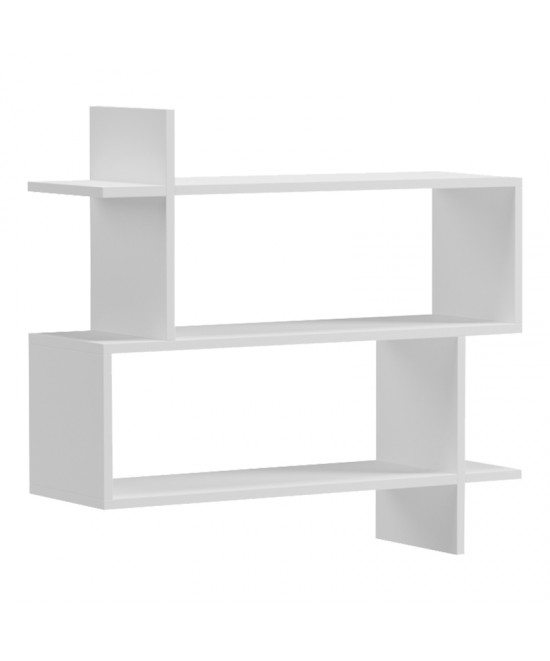 Ραφιέρα τοίχου Paralel pakoworld λευκό 70x22x65,5εκ