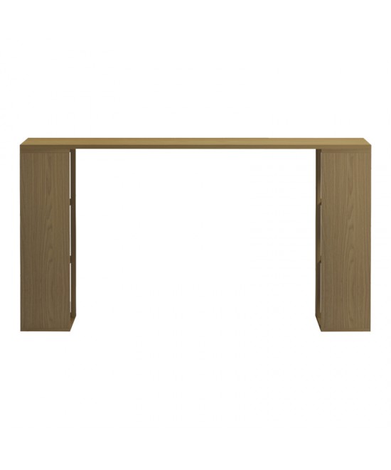 Γραφείο με ραφιέρα Colmar pakoworld σε ανοιχτό καρυδί 140x60x75εκ