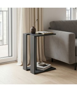 Βοηθητικό τραπέζι Muju pakoworld ανθρακί  30x40x55εκ