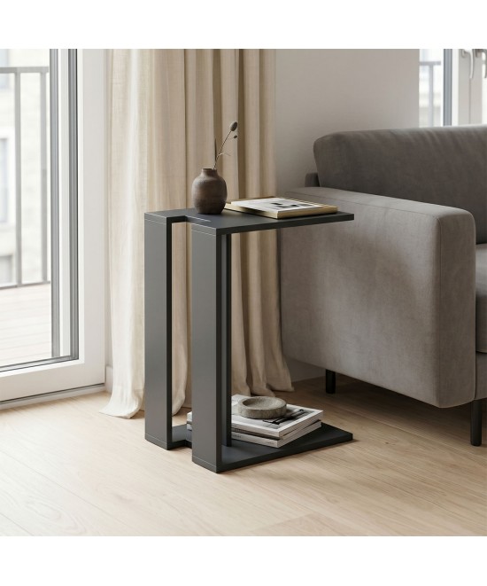 Βοηθητικό τραπέζι Muju pakoworld ανθρακί  30x40x55εκ