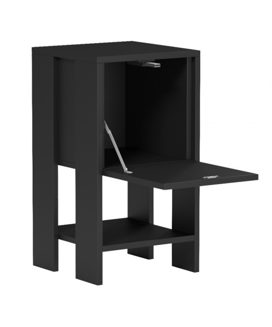 Κομοδίνο Reppo pakoworld μαύρο 30x30x55εκ