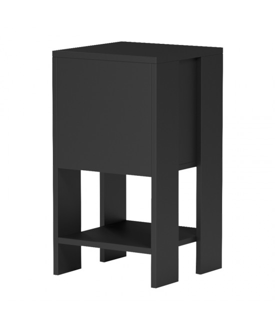 Κομοδίνο Reppo pakoworld μαύρο 30x30x55εκ