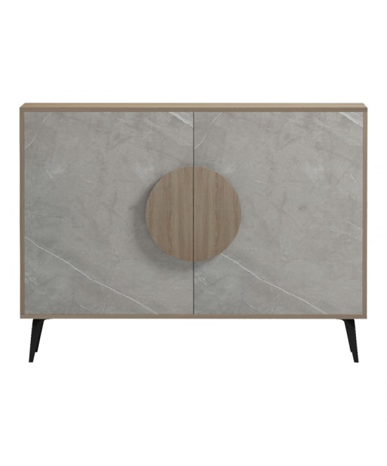 Μπουφές Gora pakoworld sonoma-μπεζ οψη μαρμαρου 110x35.5x82εκ