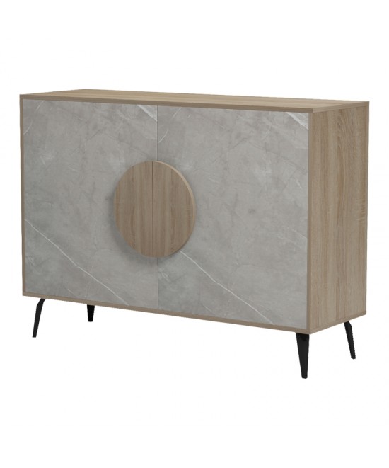 Μπουφές Gora pakoworld sonoma-μπεζ οψη μαρμαρου 110x35.5x82εκ