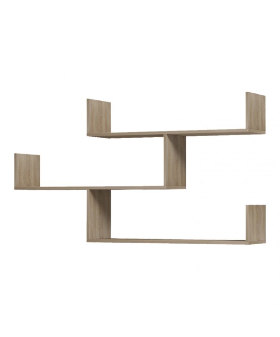 Ραφιέρα τοίχου Tiber pakoworld sonoma 120x22x67εκ