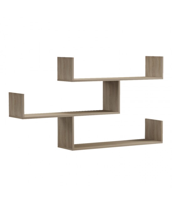 Ραφιέρα τοίχου Tiber pakoworld sonoma 120x22x67εκ