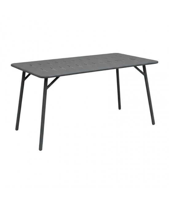 Τραπεζαρία Moraja Deraby Ι pakoworld σετ 5τεμ μαύρο μέταλλο 140x80x72εκ