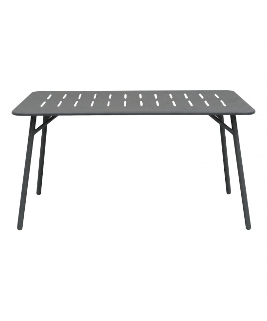 Τραπεζαρία Moraja Deraby Ι pakoworld σετ 5τεμ μαύρο μέταλλο 140x80x72εκ