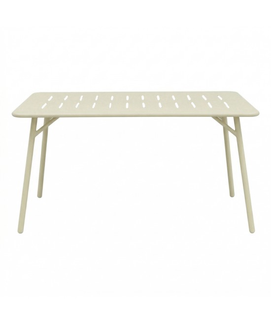 Τραπεζαρία Moraja Deraby pakoworld σετ 5τεμ κρεμ μέταλλο 140x80x72εκ