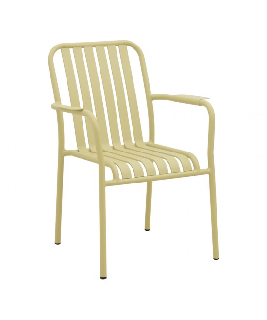 Τραπεζαρία Heven Vista pakoworld σετ 5τεμ σαμπανί αλουμίνιο 120x70x72εκ