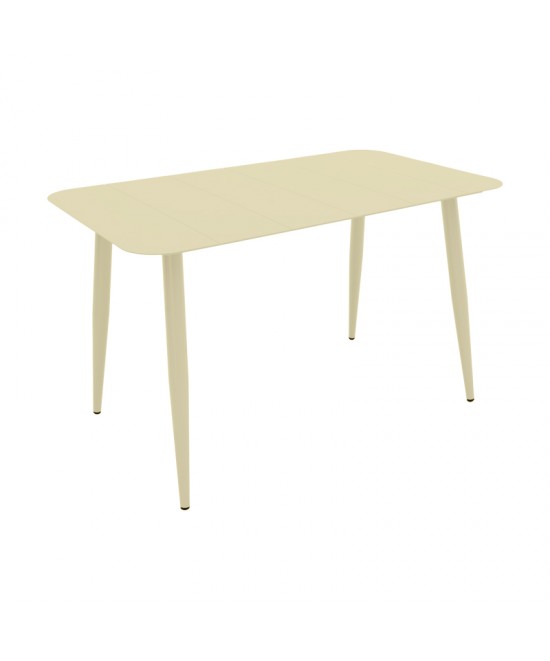 Τραπεζαρία Heven Vista pakoworld σετ 5τεμ σαμπανί αλουμίνιο 120x70x72εκ