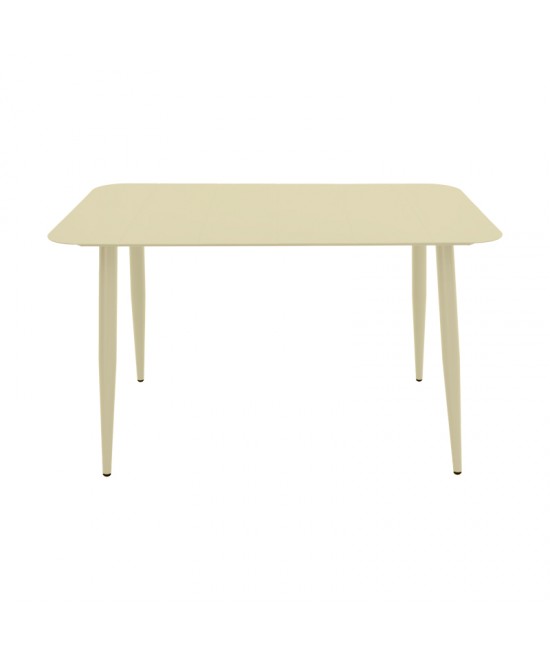 Τραπεζαρία Heven Vista pakoworld σετ 5τεμ σαμπανί αλουμίνιο 120x70x72εκ