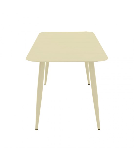 Τραπεζαρία Heven Vista pakoworld σετ 5τεμ σαμπανί αλουμίνιο 120x70x72εκ