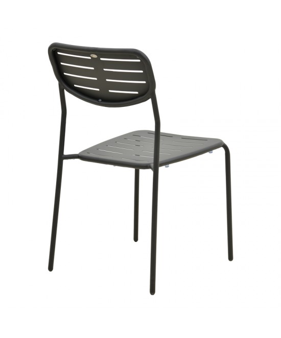 Τραπεζαρία Moraja Deraby I pakoworld σετ 3τεμ μαύρο μέταλλο 70x70x73εκ