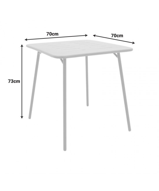 Τραπεζαρία Moraja Deraby I pakoworld σετ 3τεμ μαύρο μέταλλο 70x70x73εκ