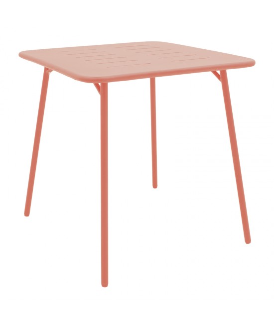 Τραπεζαρία Moraja Deraby I pakoworld σετ 3τεμ terracotta μέταλλο 70x70x73εκ