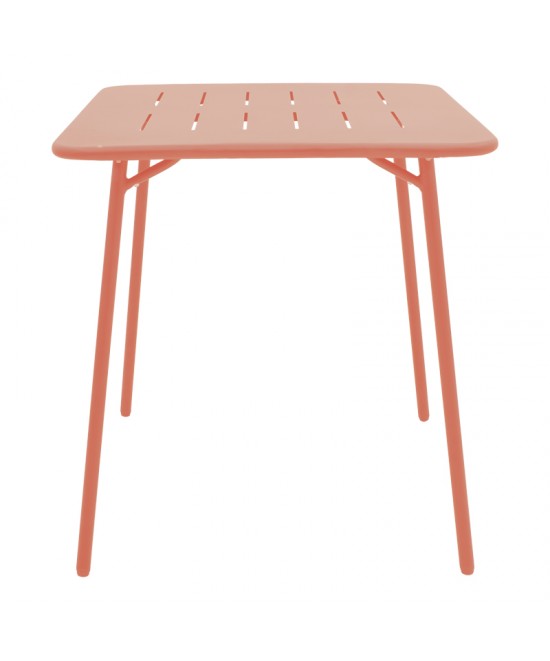 Τραπεζαρία Moraja Deraby I pakoworld σετ 3τεμ terracotta μέταλλο 70x70x73εκ
