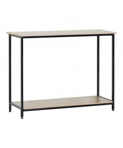 Κονσόλα Shima pakoworld 2τεμ. oak- μαύρο μέταλλο 106x35x81εκ