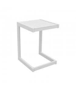 Τραπεζι Aether pakoworld αλουμίνιο σε λευκή απόχρωση 37.5x36.5x53εκ