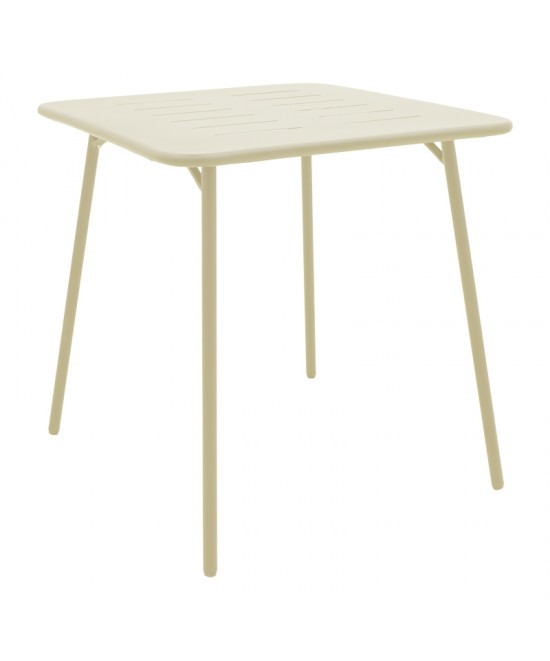 Τραπεζαρία Moraja Deraby pakoworld σετ 3τεμ κρεμ μέταλλο 70x70x73εκ